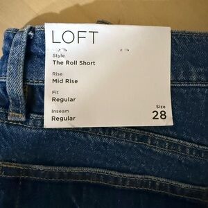 LOFT Blue Jean Shorts Medium Wash